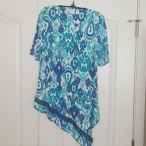 Chico's Short Sleeve Asymmetrical Tunic size Small